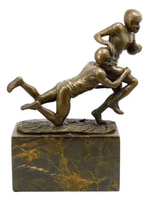 Bronze Statue of Football Player