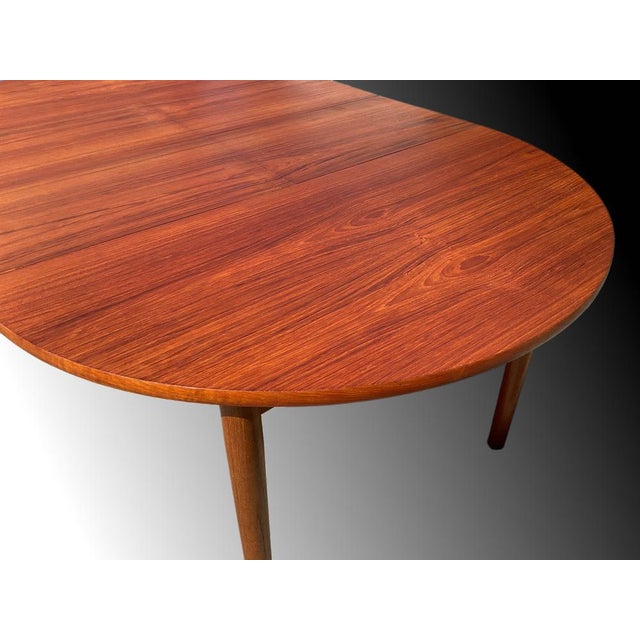 Mid-Century Danish Teak Extendable Dining Table For Sale - Image 4 of 18