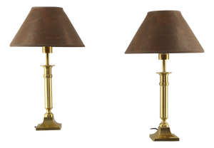 Brass Table Lamps, Germany, 1980s, Set of 2