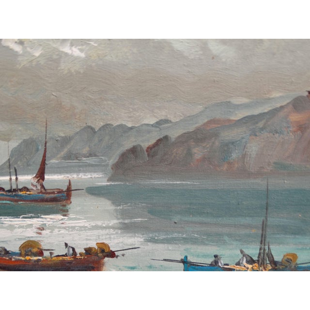 Impressionist Oil 'Boats on the Coast' Italian School For Sale - Image 11 of 12