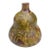 Vintage 5” Organic Studio Pottery Bottle Vase in Olive Drip Glaze For Sale