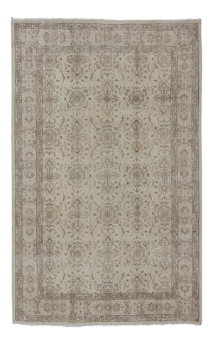 Keivan Woven Arts Vintage Turkish Oushak With Botanical Motifs 5'7 X 8'9