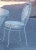 Mid-Century Modern Ornate Wrought Iron Patio Table With Frosted Glass Top & 4 Chairs For Sale - Image 3 of 13