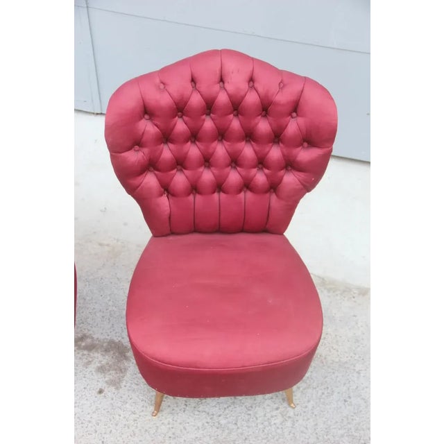 Metal Set of Mid-Century Italian Armchairs from ISA Bergamo, 1950s For Sale - Image 7 of 13