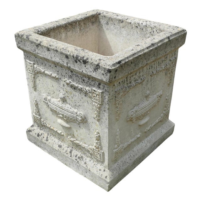 Large Square Garden Planter, 1960 For Sale