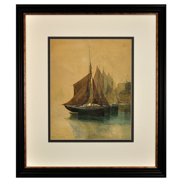 Richard Harry Carter, West Country Trawling Luggers, 1904, Watercolour, Framed For Sale