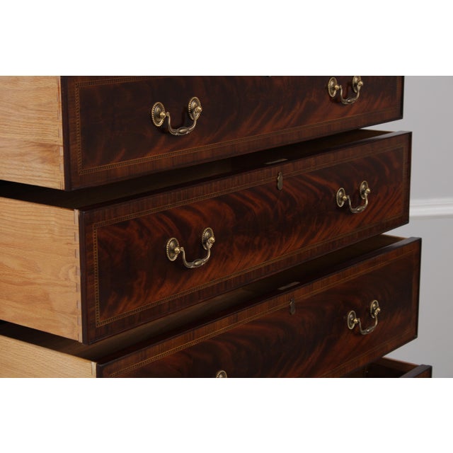 Henkel Harris Nancy Whit Inlaid Mahogany Chest For Sale In Philadelphia - Image 6 of 16