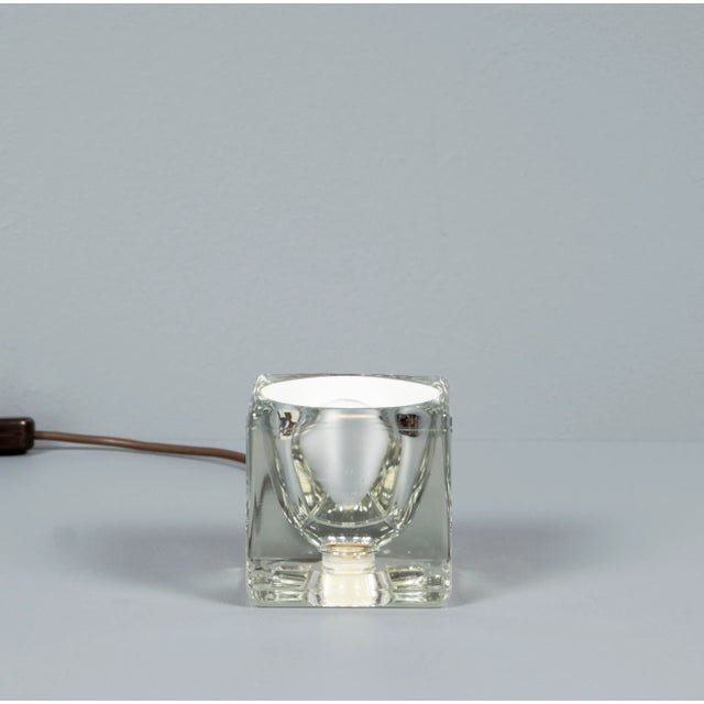 Glass Solid Glass Ice Cube Table Lamp from Peill & Putzler, 1970s For Sale - Image 7 of 15
