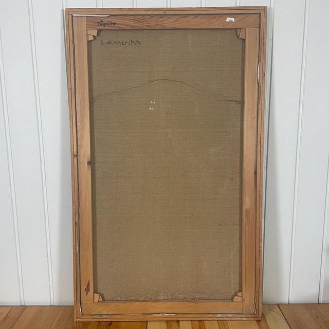 Mid Century Swedish Modernist Oil Painting "Fågelbo" by Lennart Wennersten For Sale - Image 9 of 10