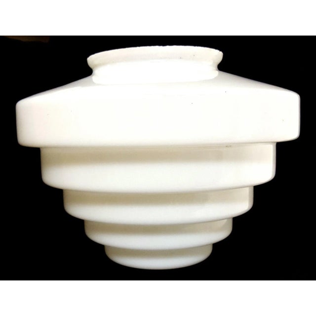 1930s 1930s Stepped Art Deco Skyscraper Ceiling Mounted Globe With Fixture For Sale - Image 5 of 6