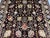 2000 - 2009 Black and Gold Afghan Sultani Wool Rug, Natural Dye Persian Floral Design, 6′7″ × 9′8″ For Sale - Image 5 of 15