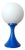 Space Age Table Lamp in Blue and Opaline, 1970 For Sale