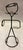 Metal Pair of Mid Century Metal Wire Stick Figure Wine Bottle and Goblet Holders For Sale - Image 7 of 8