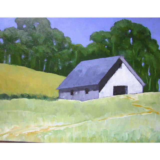 2020s Santa Maria Barn Art Lynne French California Landscape Oil Painting For Sale - Image 5 of 6