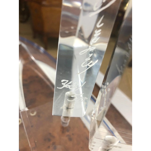 1990s Eye Catching Lucite Sailboat Sculpture For Sale - Image 9 of 11