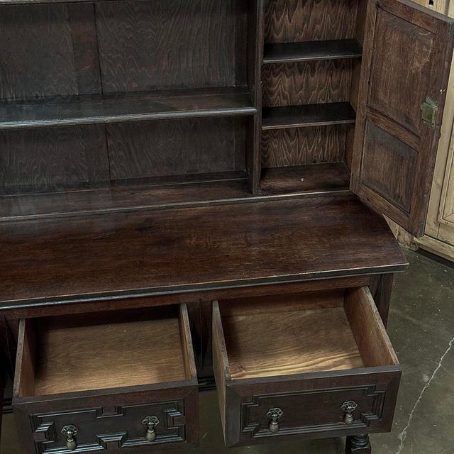 Wood Vintage Welsh Oak Sideboard, Hand-Crafted, British Colonial, Mid-1900s For Sale - Image 7 of 18