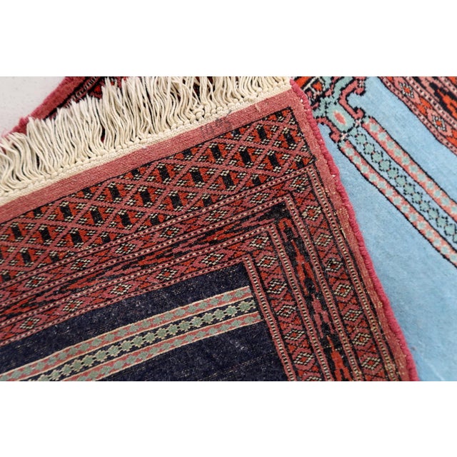 1960s, Vintage Uzbek Bukhara Multi-Niche Prayer Runner 1.1' X 6.1' For Sale - Image 4 of 13