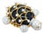 Vintage Hammerman Brothers Diamond and Onyx Turtle Brooch, 18k Gold and Platinum For Sale
