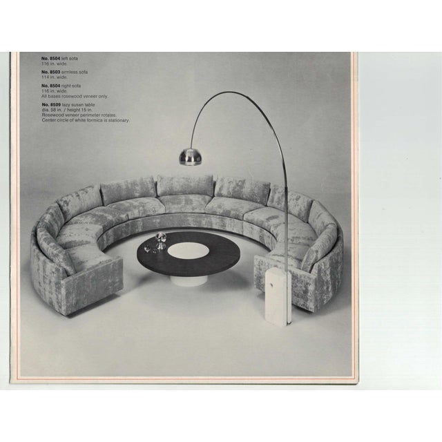 Milo Baughman for Thayer Coggin Large Sectional Sofa With Rosewood Base For Sale - Image 10 of 11