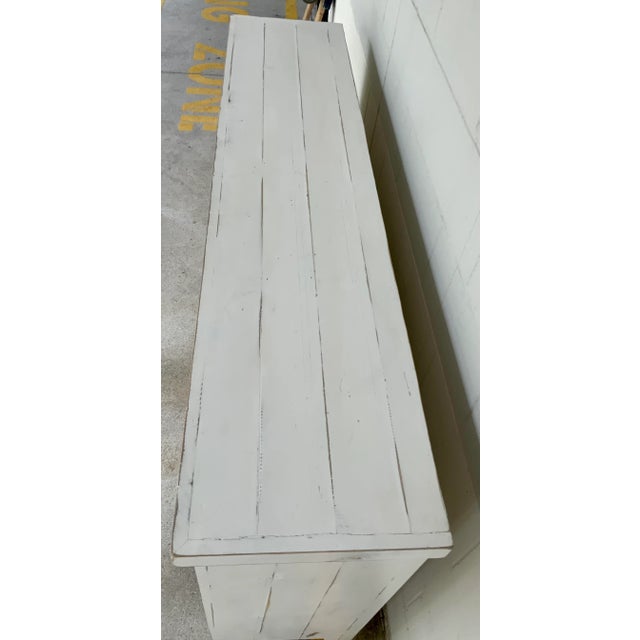 2020s Organic Modern Aged White Finished Wood Sideboard For Sale - Image 5 of 7