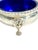 Metal Antique Silver Plate and Cobalt Glass Salt Cellars With Lion Paw Feet - a Pair For Sale - Image 7 of 11
