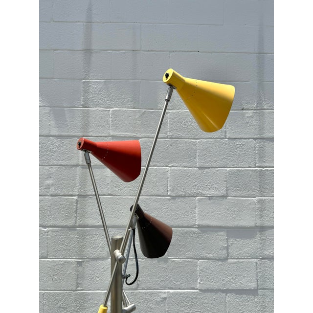 Metal Vintage Mid-Century Modern Triennale Adjustable Floor Lamp For Sale - Image 7 of 7