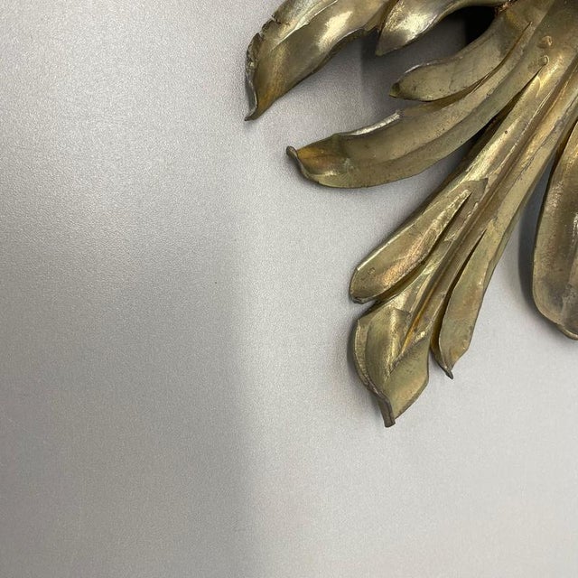 Gold Handmade Brass Floral Theatre Wall Light by Gio Ponti, 1950s For Sale - Image 8 of 18