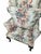 Vintage Grandmillenial Chintz English Rose Wingback Chair For Sale In Charlotte - Image 6 of 16