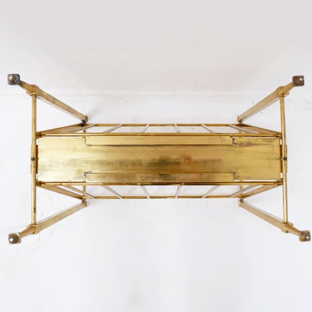 Neoclassical Brass Magazine Rack from Maison Jansen, 1940 For Sale - Image 6 of 15
