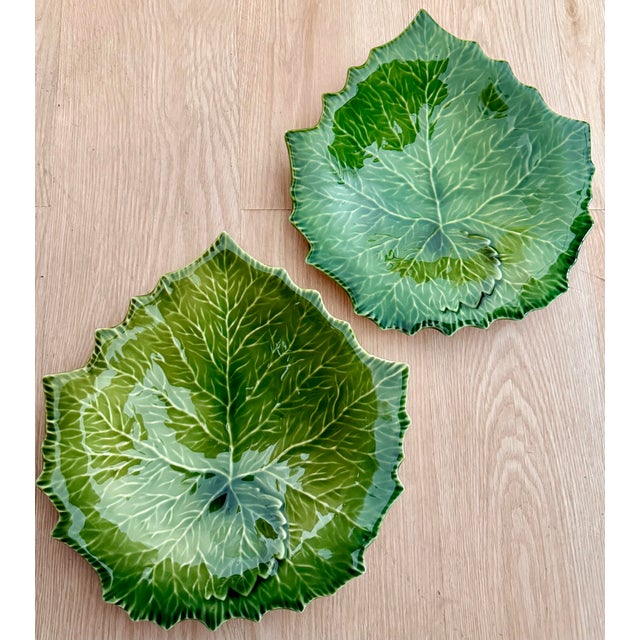 Majolica Leaves Serving Platters For Sale - Image 4 of 5