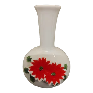 Vintage 3d Poinsettia Petite Vase