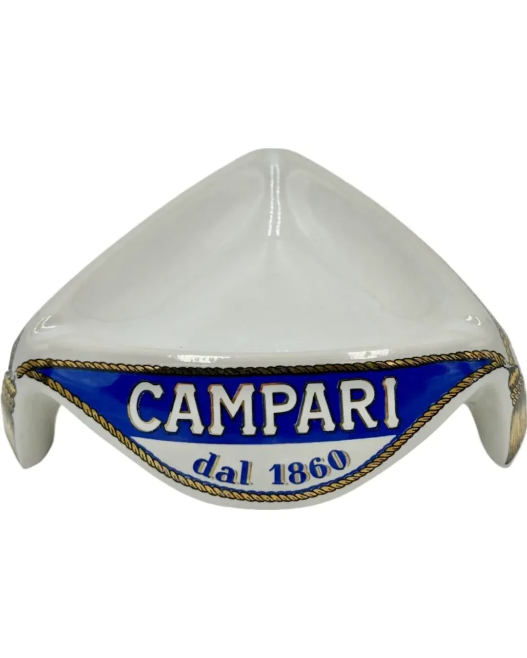 Vintage Campari Italy Dal 1860 Ashtray Ceramic Mid-Century 1960s