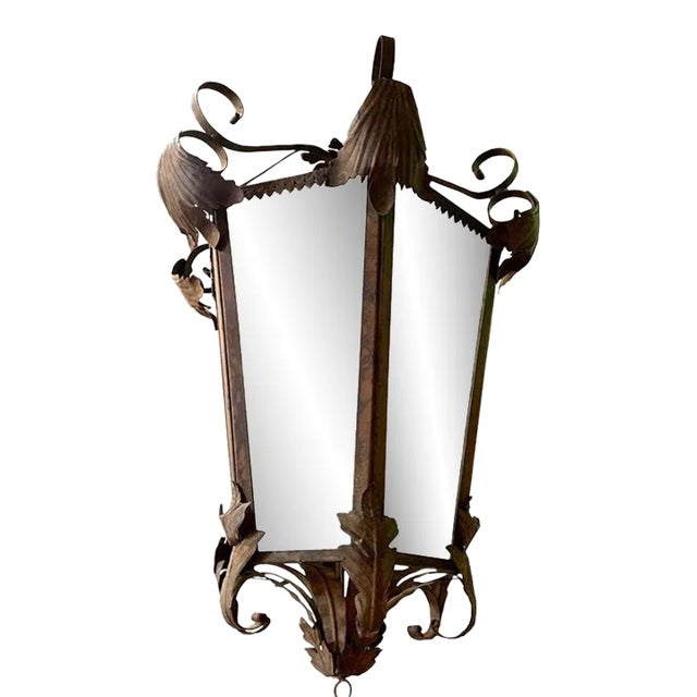Antique French Lantern-Style Candle Chandelier For Sale