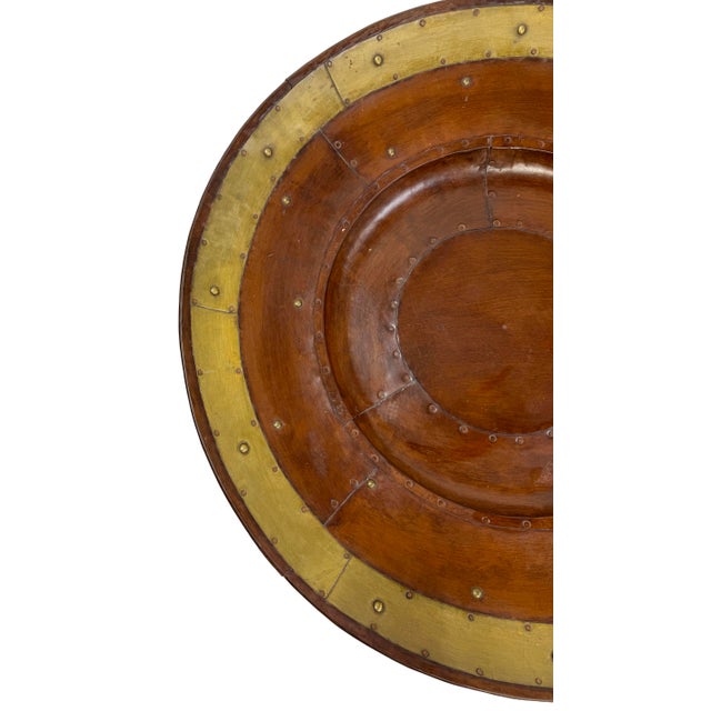 Late 20th Century Oversized Industrial Style Riveted Metal Tray For Sale - Image 5 of 6