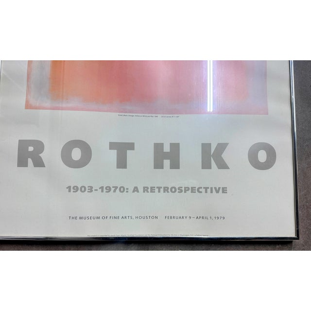 Metal Original Rothko 1903–1970: A Retrospective Exhibition Poster From 1979 For Sale - Image 7 of 12