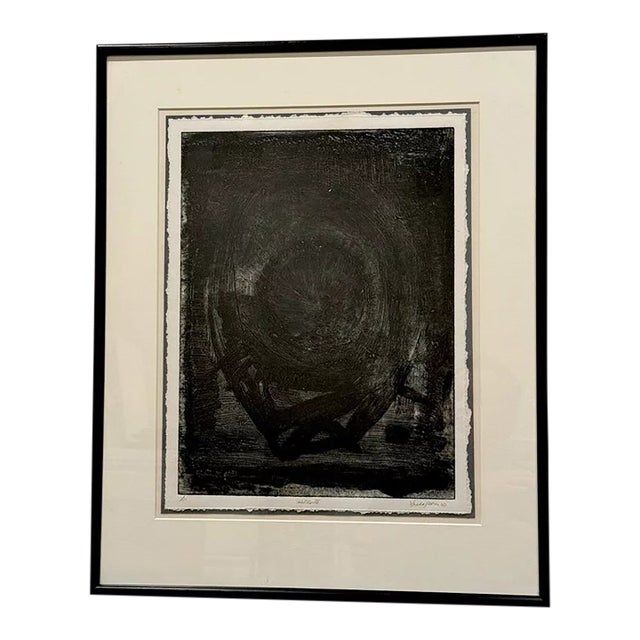 Freida Vredaparis (1928-) 1960 Surrealist Collagraph Print "Astracto" Sgd. 1/10 For Sale