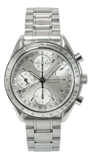 Omega Speedmaster Day Date 39mm 3523.30.00 Silver Calendar Chrono Steel Watch