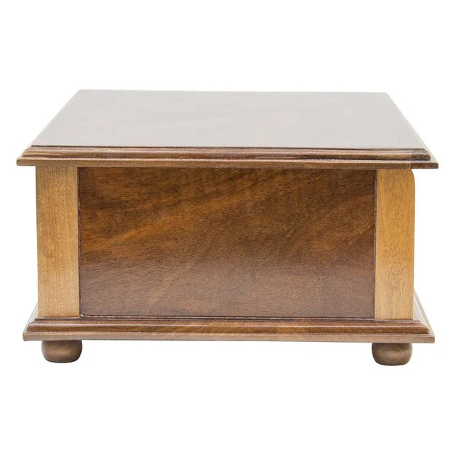 Art Nouveau Walnut Wood Box For Sale - Image 6 of 9