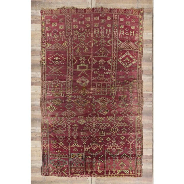 Vintage Distressed Moroccan Rug - 06'08 X 11'00 For Sale In Dallas - Image 6 of 10
