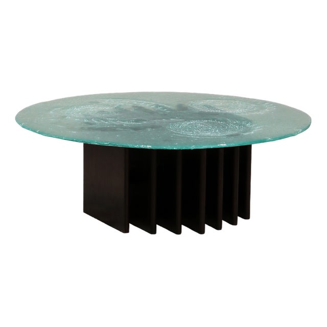 Sculptural Glass Coffee Table by Heinz Lilienthal, Germany, 1970s For Sale