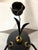 Mid Century Brass Desk Lamp in Black Finish - Center Tulip Flower Motif For Sale - Image 4 of 12
