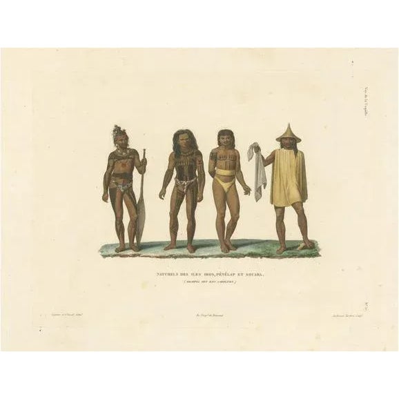 Men from the Caroline Islands, Paper For Sale - Image 6 of 6