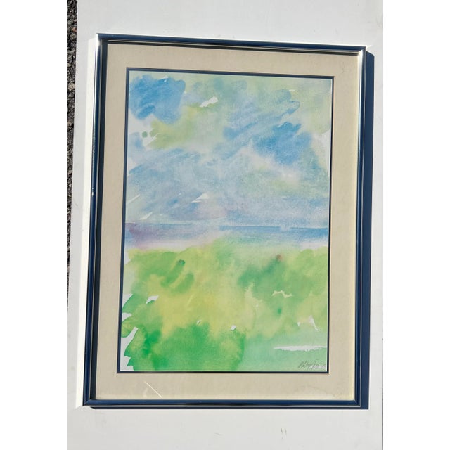 Vintage Ole Kortzau Abstract Watercolor on Paper For Sale - Image 11 of 11