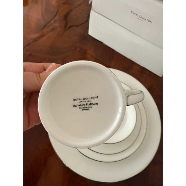 Royal Doulton Royal Doulton Signature Platinum 5-Piece Setting for 10 For Sale - Image 4 of 8