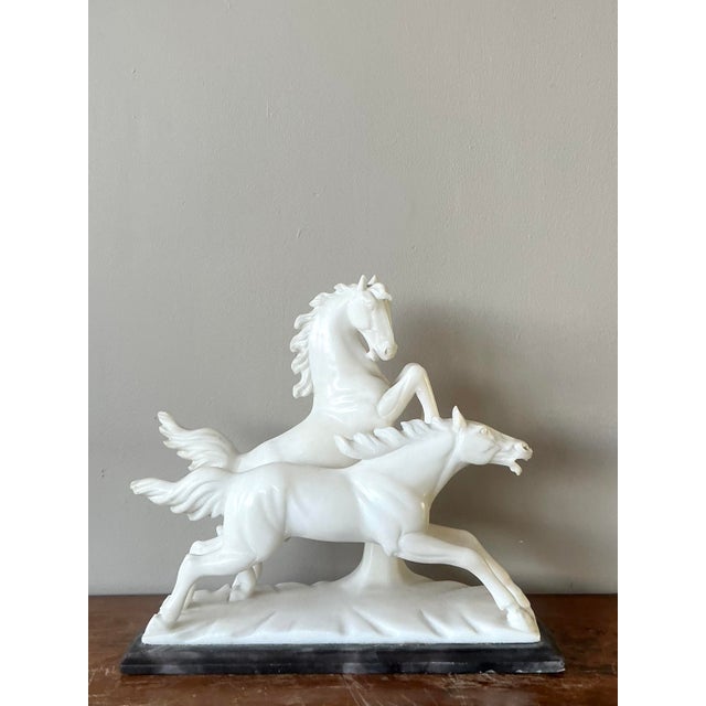 Vintage Italian Carved Stone Horse Sculpture For Sale - Image 4 of 12