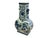 Traditional Oriental Blue White Heart Shape Flat Floral Elephant Ring Porcelain Vase For Sale - Image 3 of 12