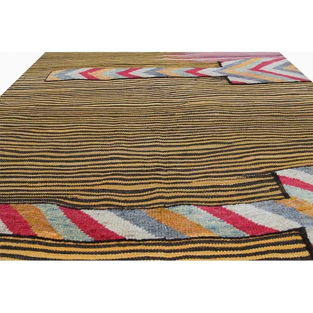 2010s Handwoven Scandinavian Style Persian Kilim Area Rug - 4'2"×7'0" For Sale - Image 5 of 10