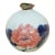 Hand-Painted Peony Motif Porcelain Vase For Sale