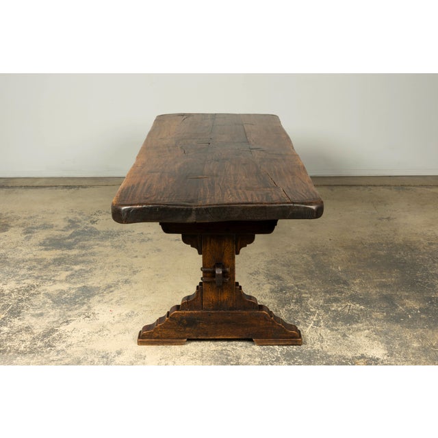 18th Century French Provincial Oak Refectory Trestle Dining Table For Sale - Image 14 of 18