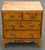 Campaign Mid 20th Century Burl Olivewood Italian Campaign Style Petite Four-Drawer Chest For Sale - Image 3 of 11